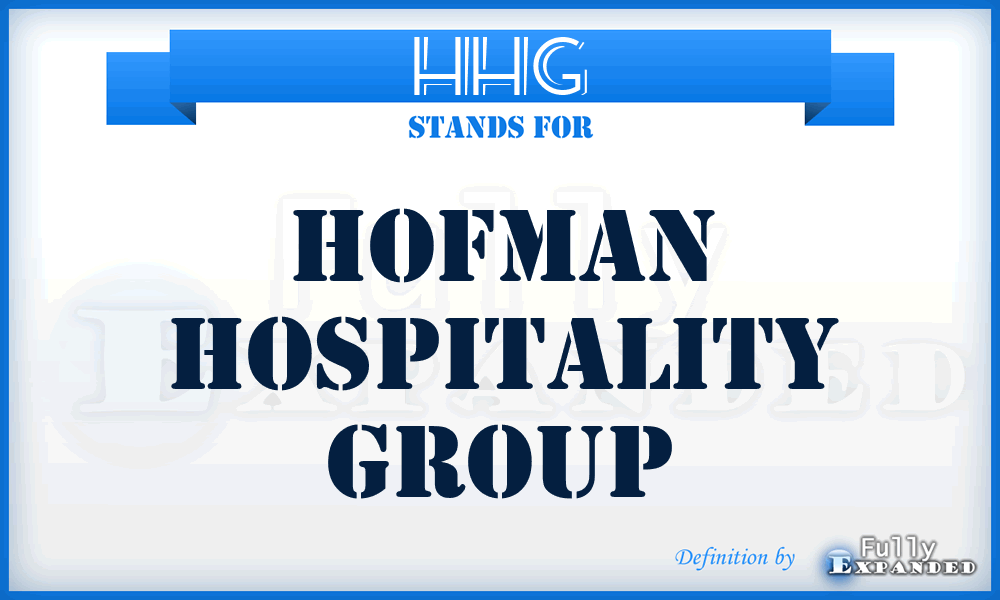 HHG - Hofman Hospitality Group