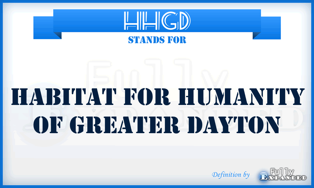 HHGD - Habitat for Humanity of Greater Dayton