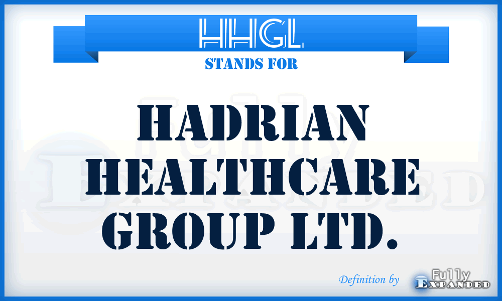 HHGL - Hadrian Healthcare Group Ltd.