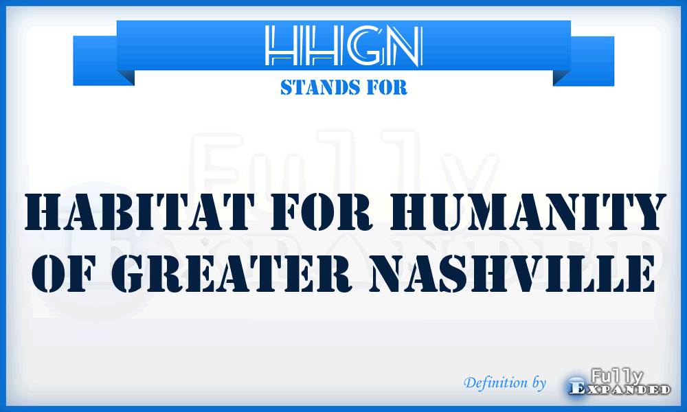 HHGN - Habitat for Humanity of Greater Nashville