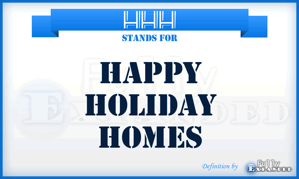 HHH - Happy Holiday Homes