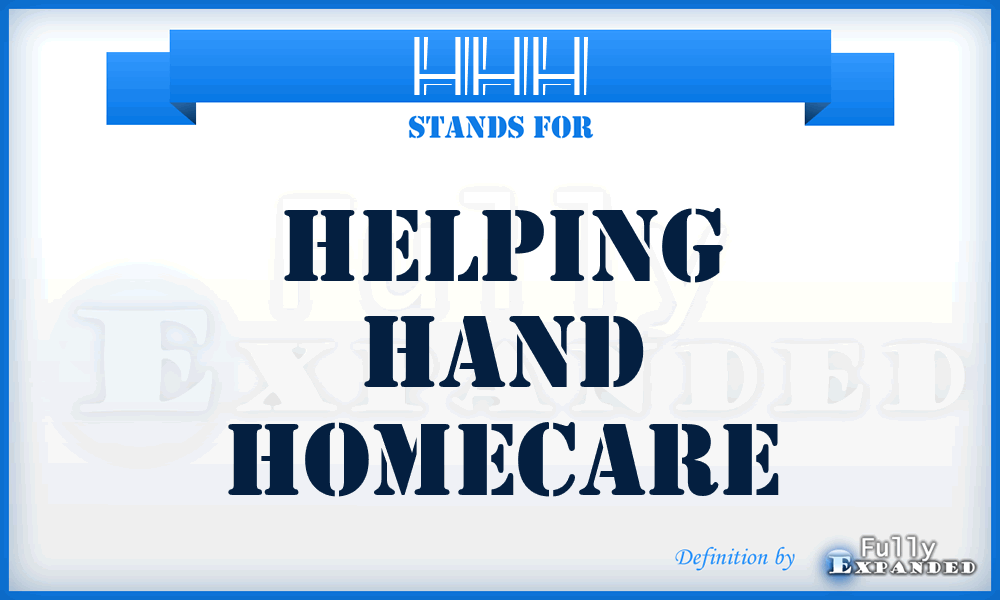 HHH - Helping Hand Homecare