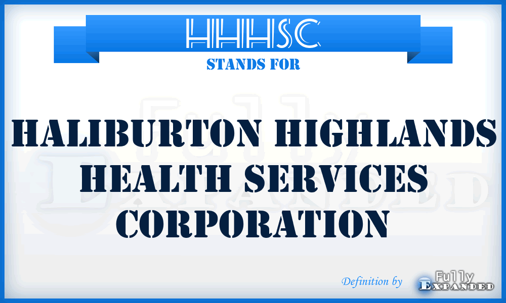 HHHSC - Haliburton Highlands Health Services Corporation