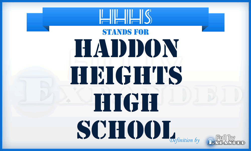 HHHS - Haddon Heights High School