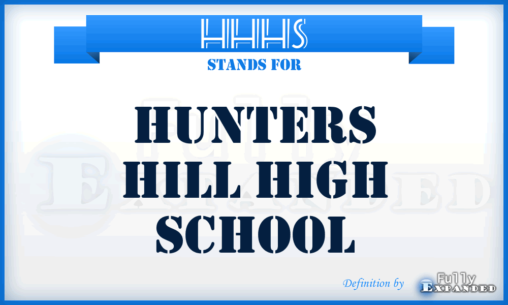 HHHS - Hunters Hill High School