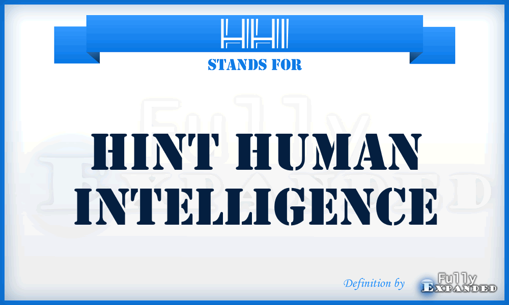 HHI - Hint Human Intelligence