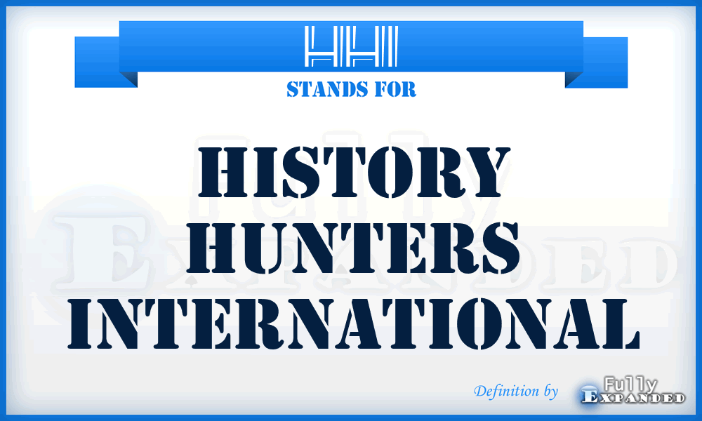 HHI - History Hunters International