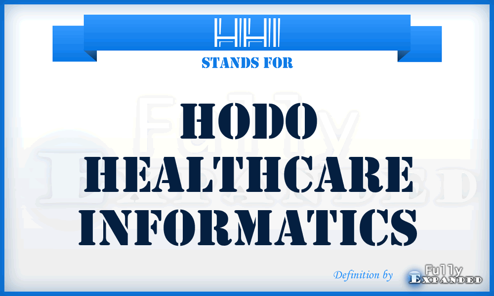 HHI - Hodo Healthcare Informatics