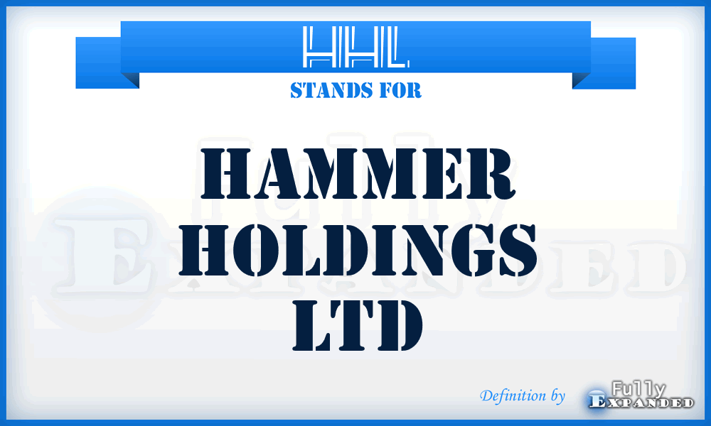 HHL - Hammer Holdings Ltd