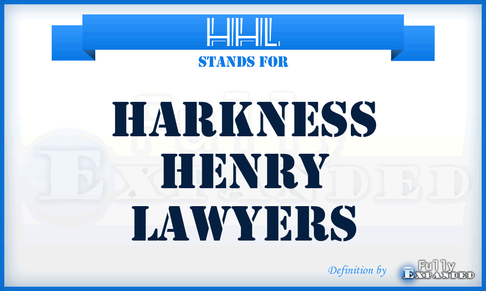 HHL - Harkness Henry Lawyers