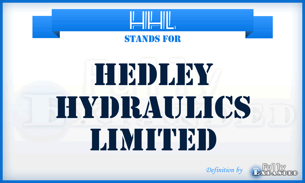 HHL - Hedley Hydraulics Limited