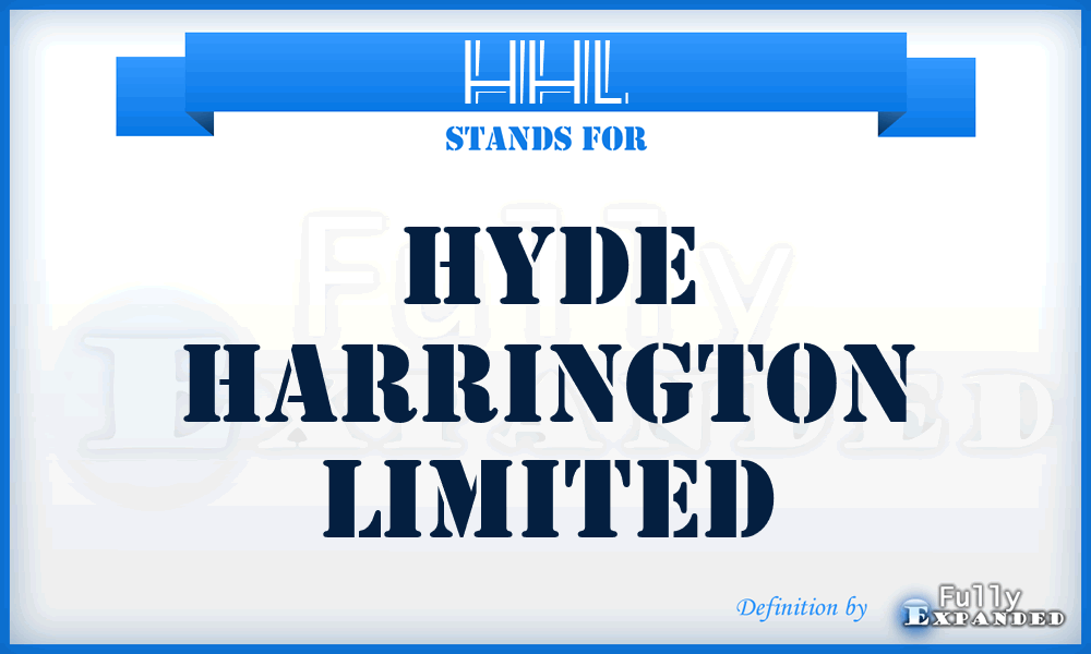 HHL - Hyde Harrington Limited