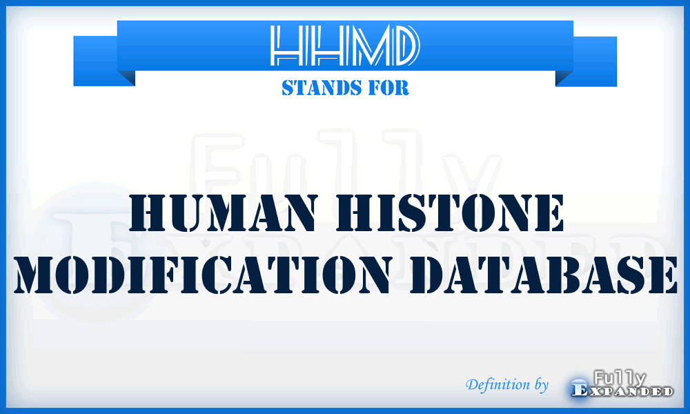 HHMD - Human Histone Modification Database