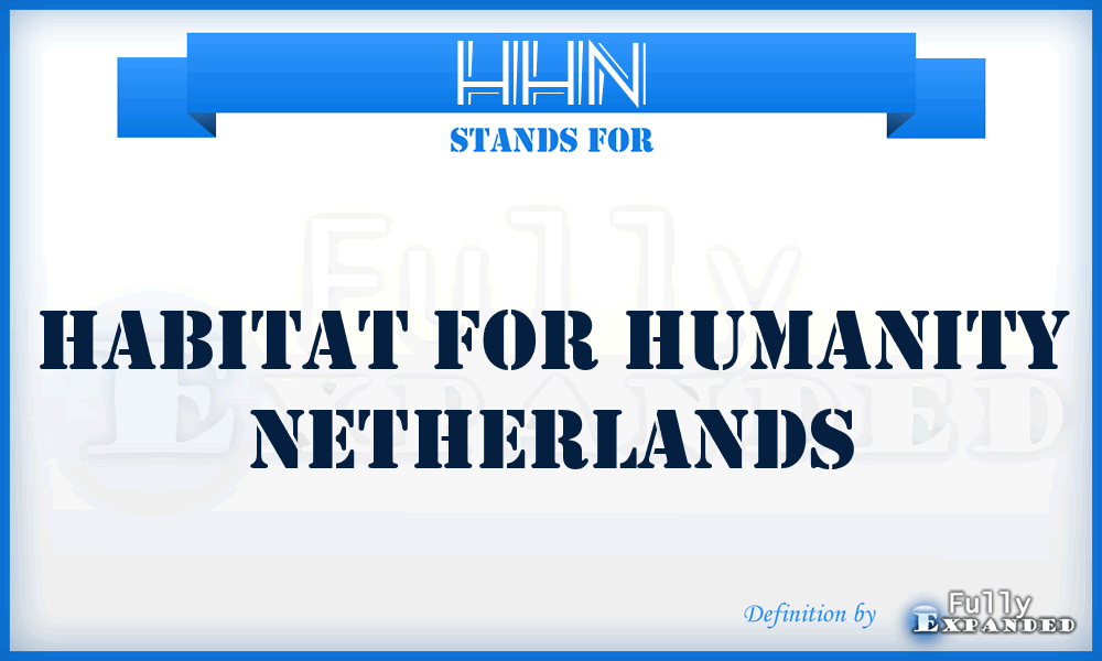 HHN - Habitat for Humanity Netherlands
