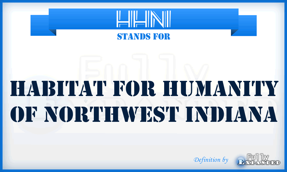 HHNI - Habitat for Humanity of Northwest Indiana