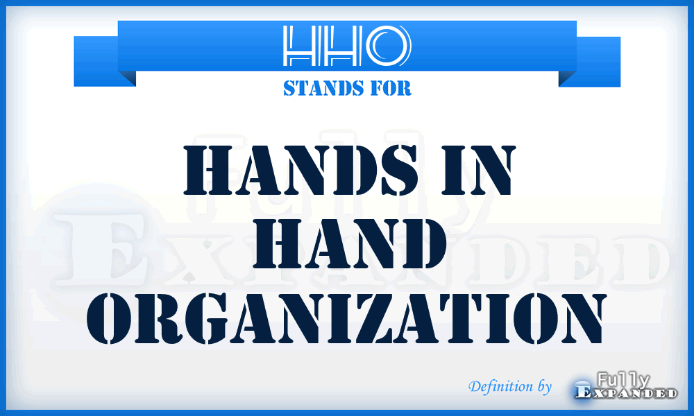 HHO - Hands in Hand Organization