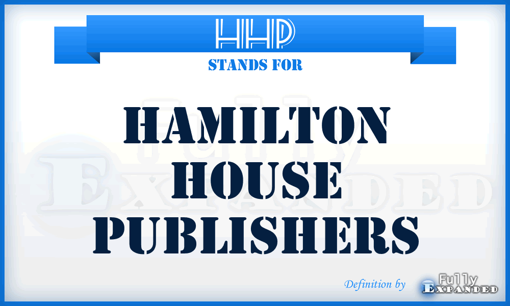HHP - Hamilton House Publishers