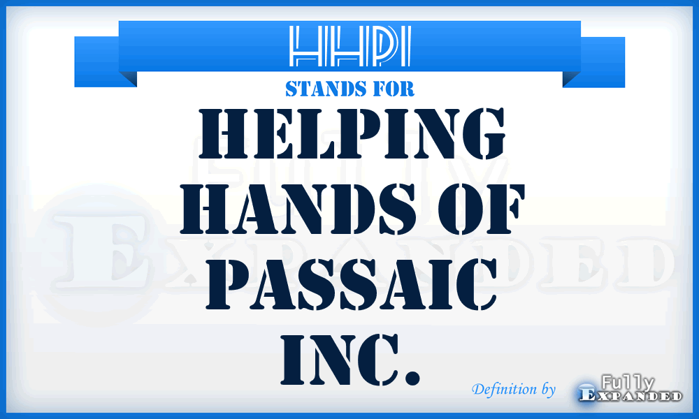 HHPI - Helping Hands of Passaic Inc.