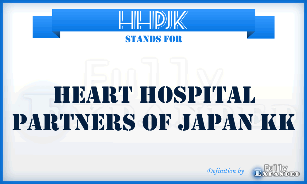 HHPJK - Heart Hospital Partners of Japan Kk