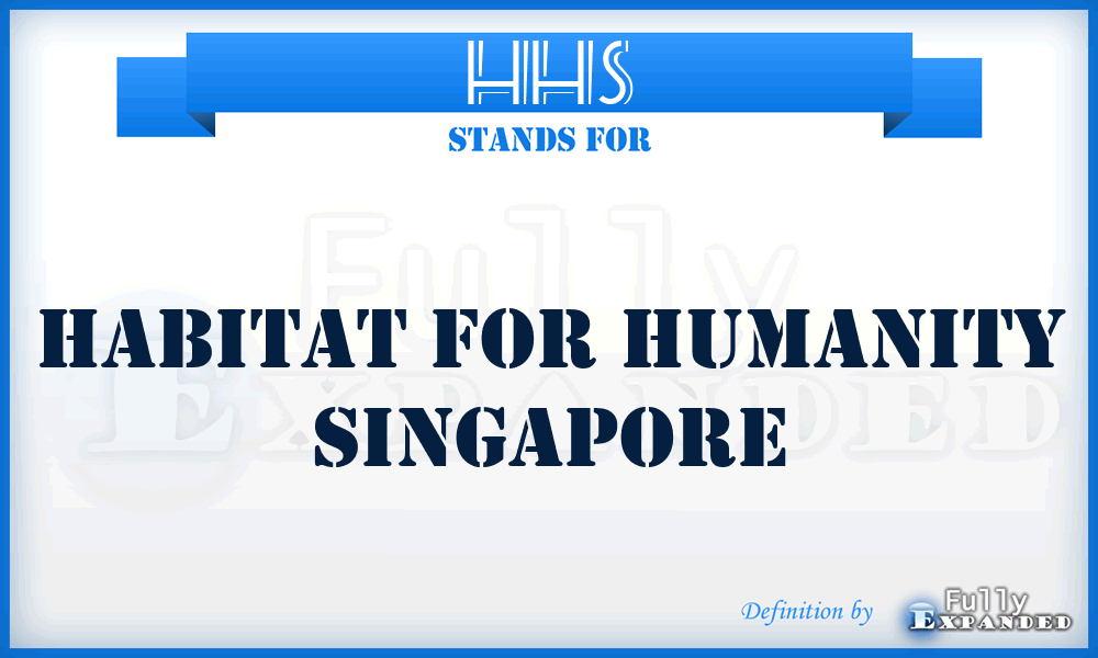 HHS - Habitat for Humanity Singapore