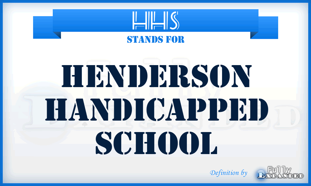 HHS - Henderson Handicapped School