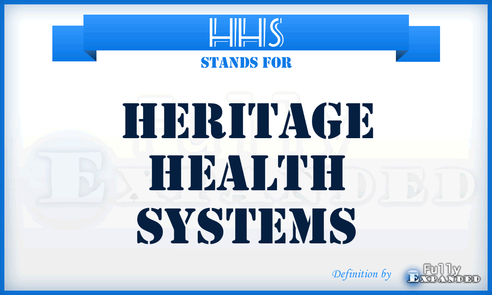 HHS - Heritage Health Systems