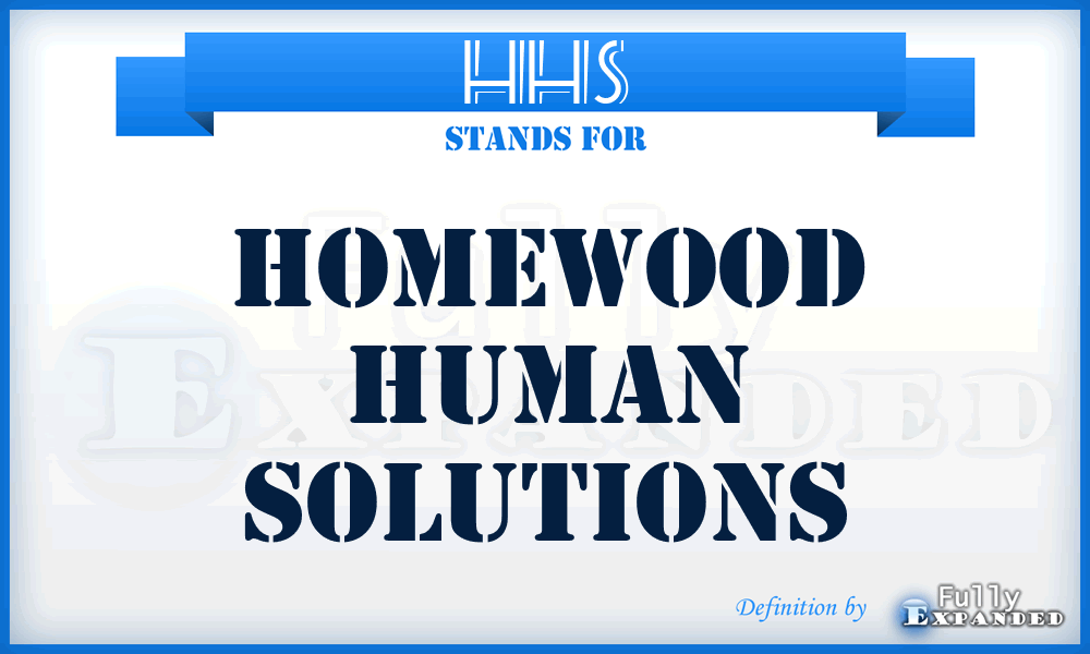 HHS - Homewood Human Solutions