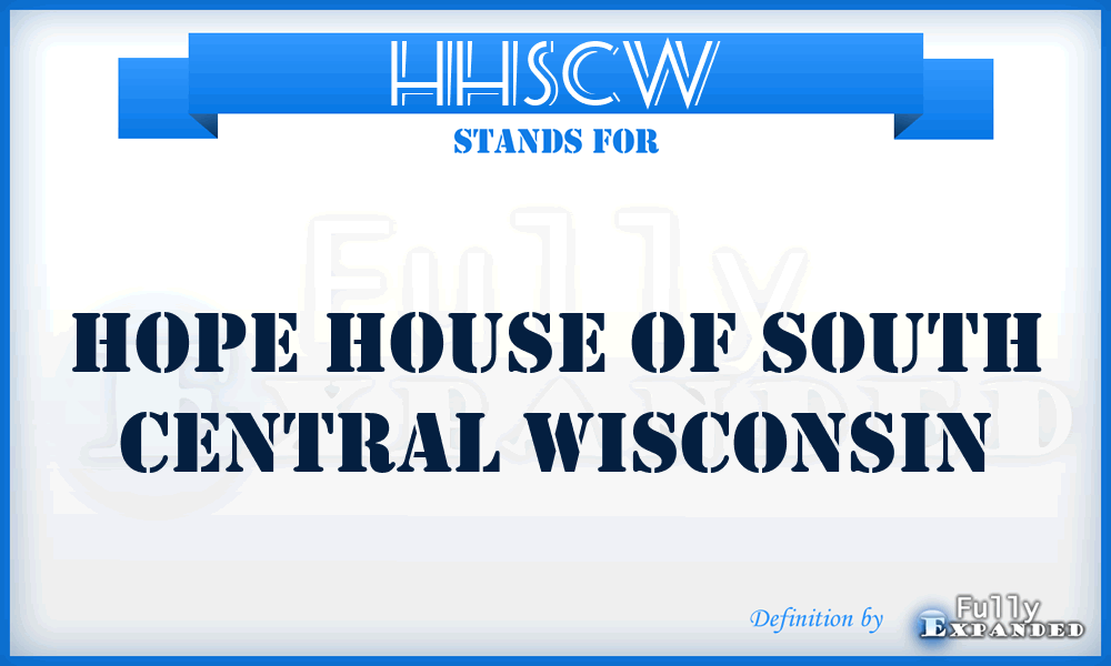 HHSCW - Hope House of South Central Wisconsin