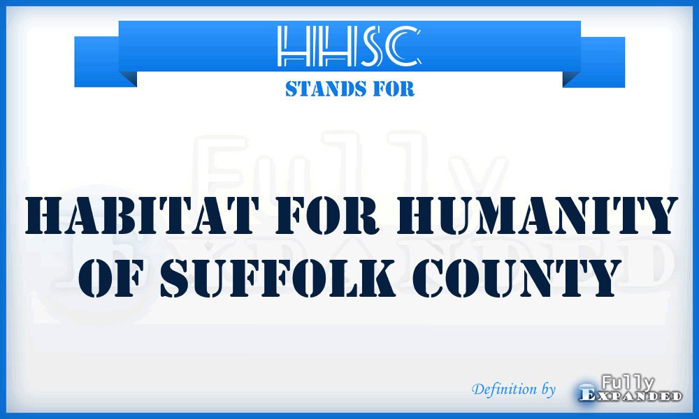 HHSC - Habitat for Humanity of Suffolk County