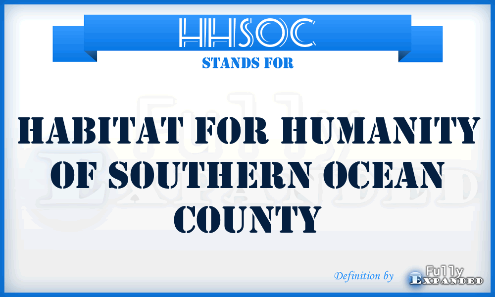 HHSOC - Habitat for Humanity of Southern Ocean County