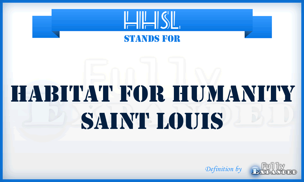 HHSL - Habitat for Humanity Saint Louis