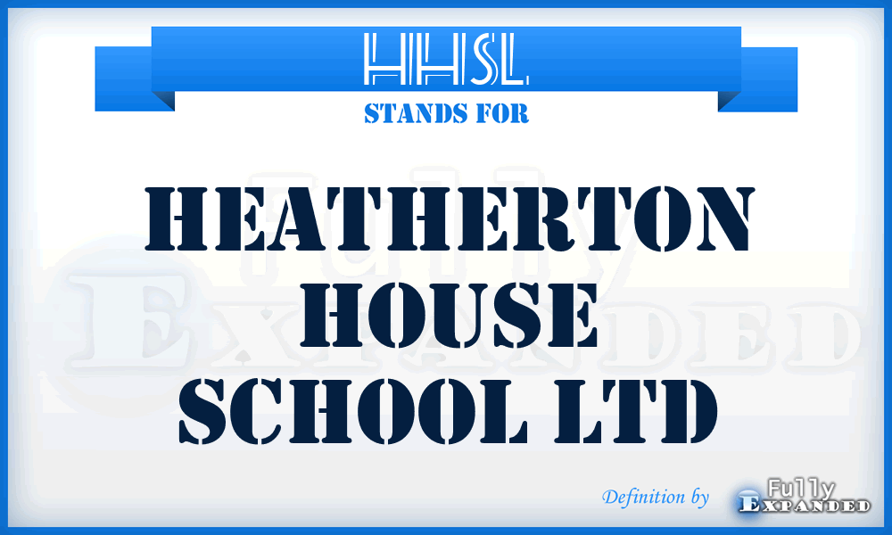 HHSL - Heatherton House School Ltd