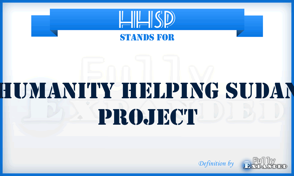 HHSP - Humanity Helping Sudan Project