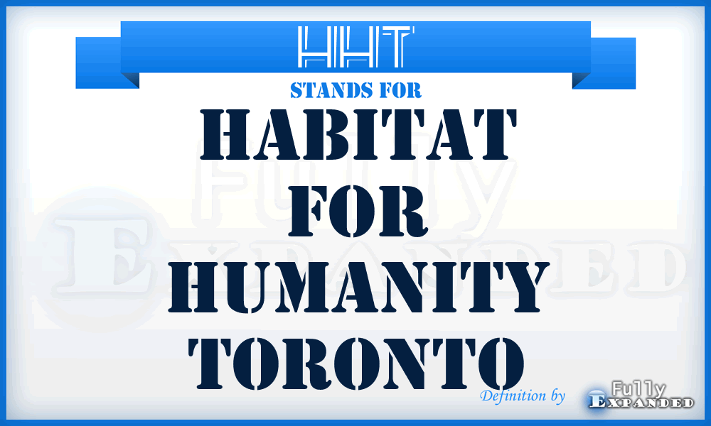 HHT - Habitat for Humanity Toronto