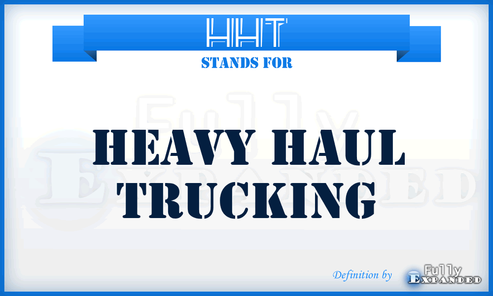 HHT - Heavy Haul Trucking