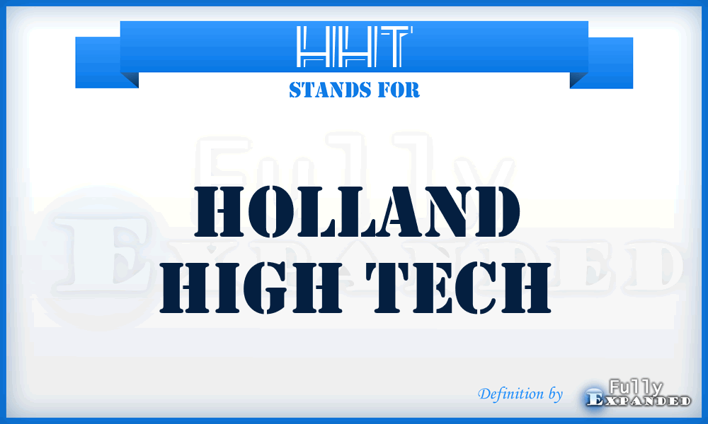 HHT - Holland High Tech
