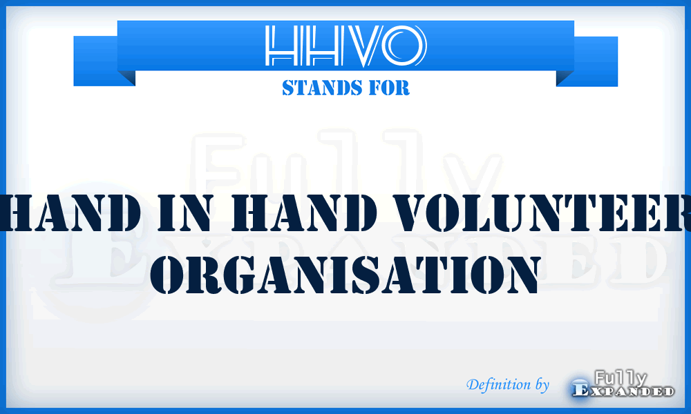 HHVO - Hand in Hand Volunteer Organisation