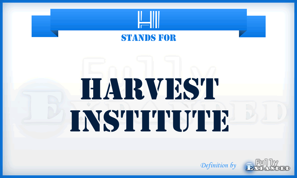 HI - Harvest Institute