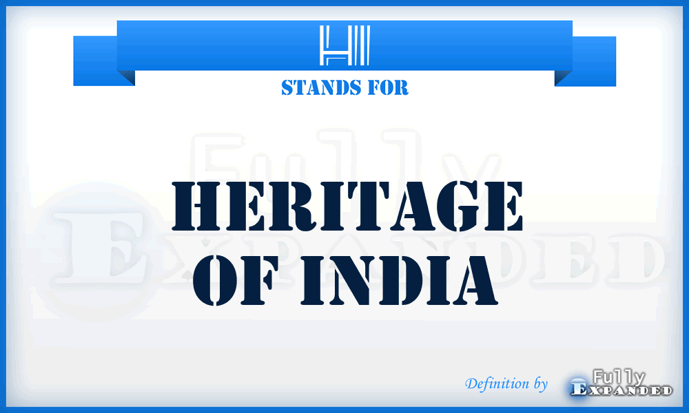 HI - Heritage of India