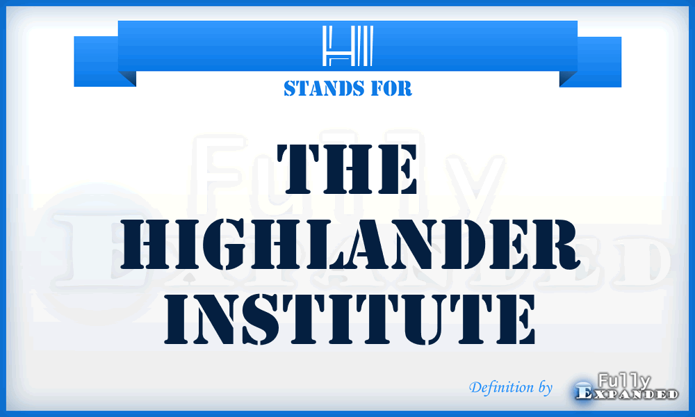 HI - The Highlander Institute