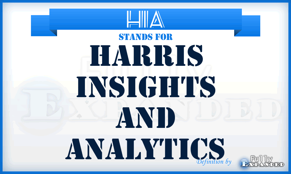 HIA - Harris Insights and Analytics