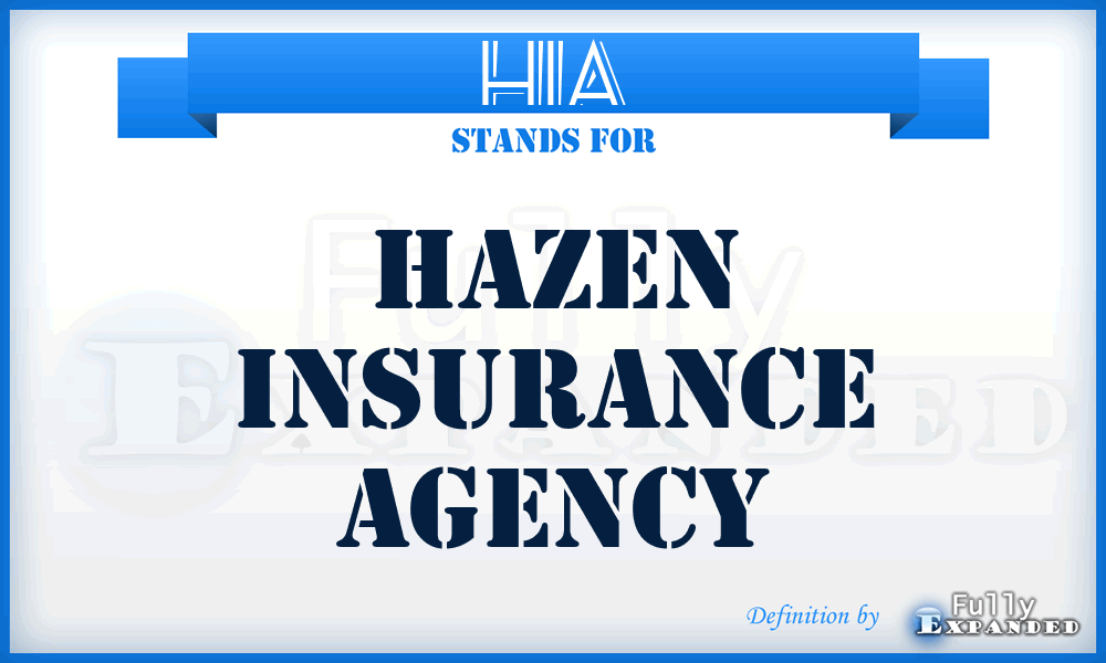 HIA - Hazen Insurance Agency