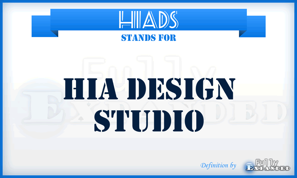 HIADS - HIA Design Studio