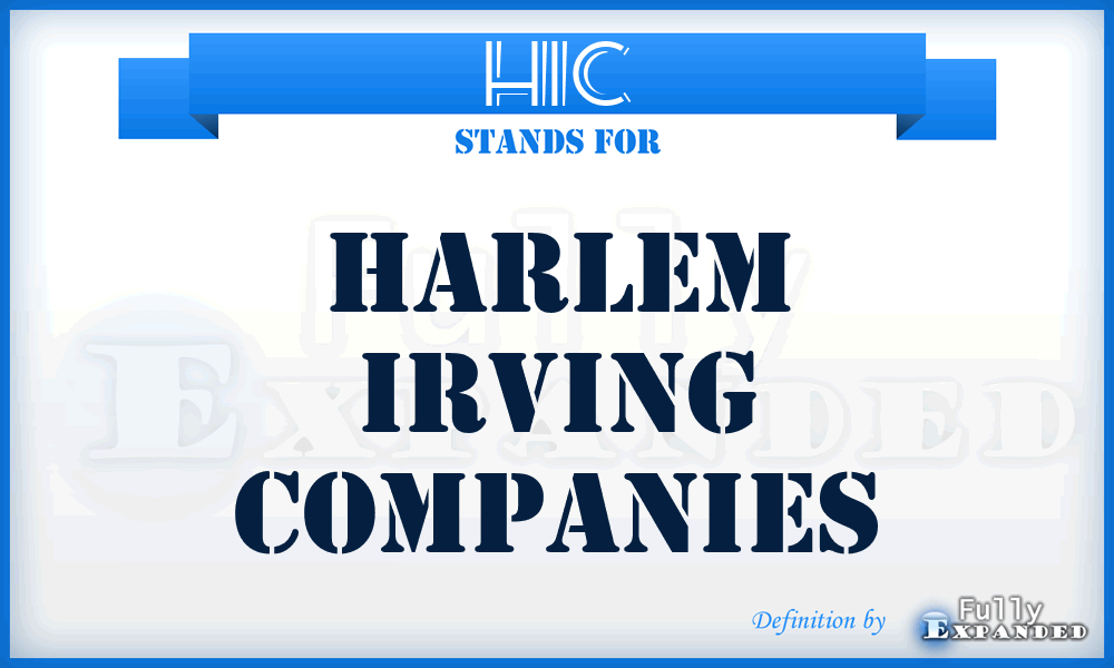 HIC - Harlem Irving Companies