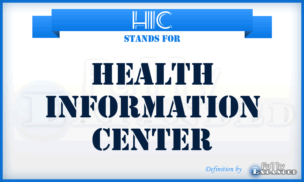 HIC - Health Information Center