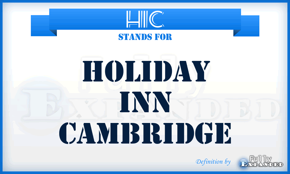 HIC - Holiday Inn Cambridge