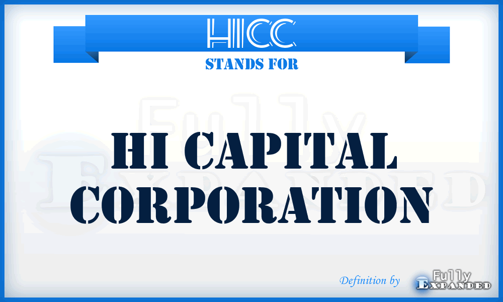 HICC - HI Capital Corporation