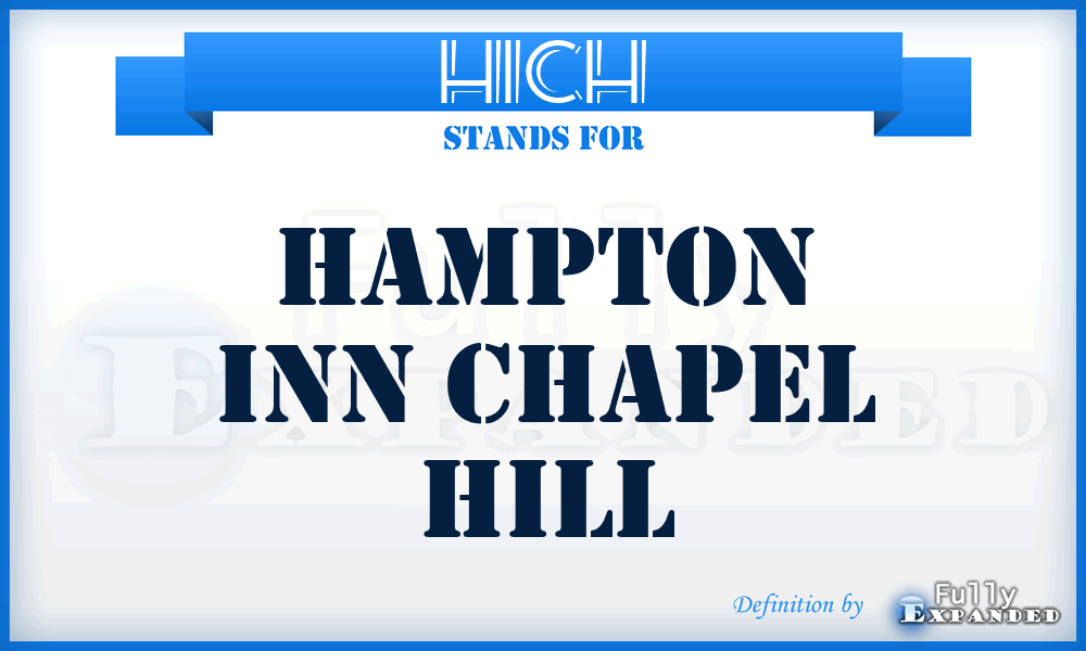 HICH - Hampton Inn Chapel Hill