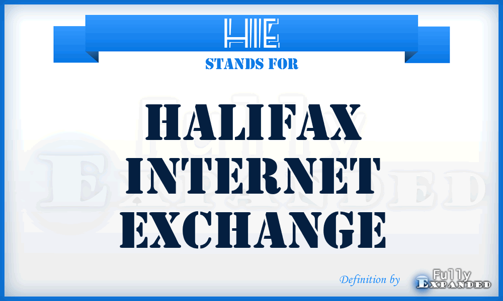 HIE - Halifax Internet Exchange
