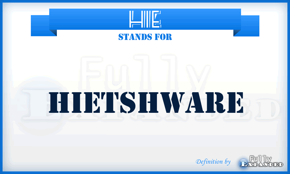 HIE - Hietshware